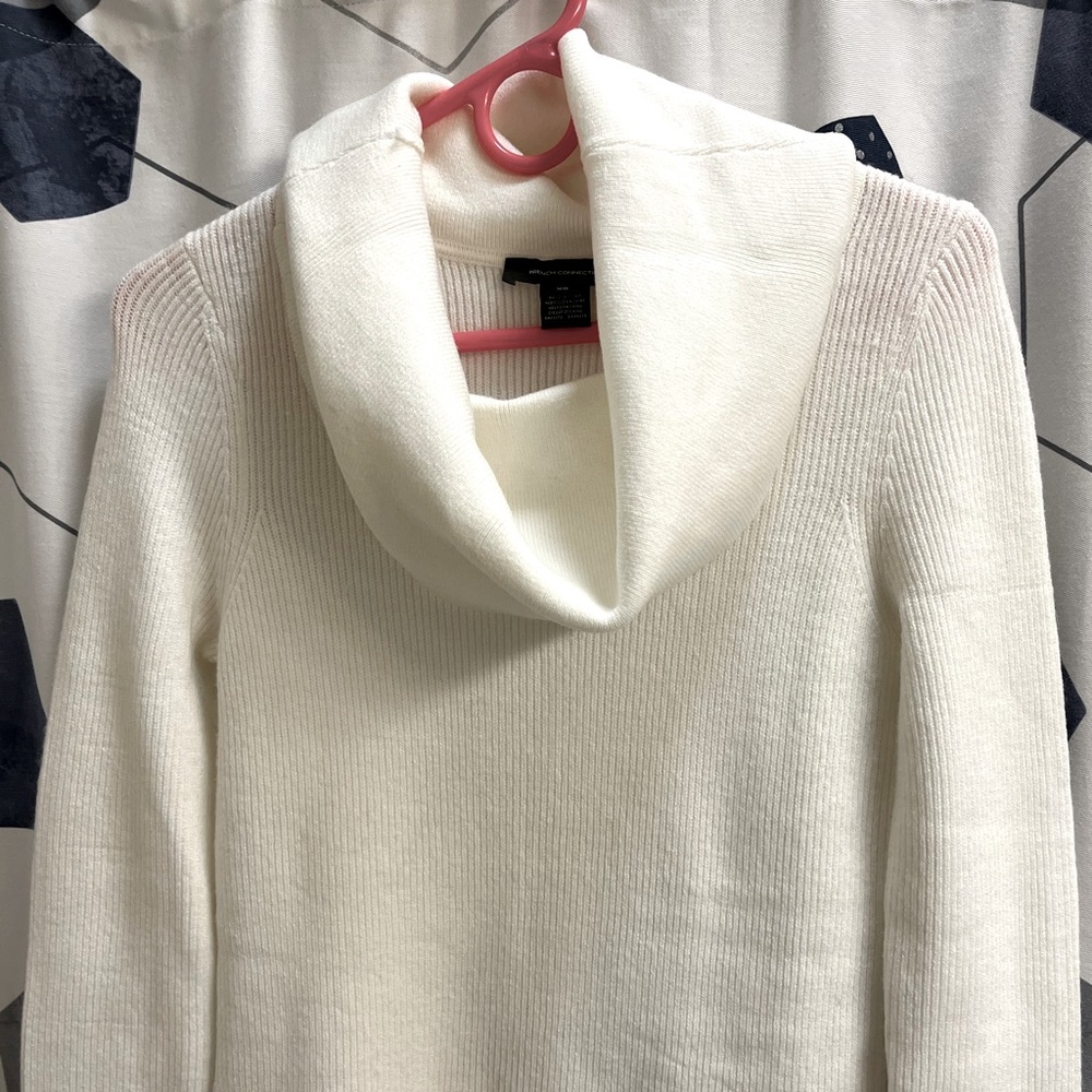 Long creamy white sweater